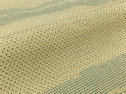 平和屋着物▽お召　単衣　横段文　正絹　逸品　AABJ9829jh