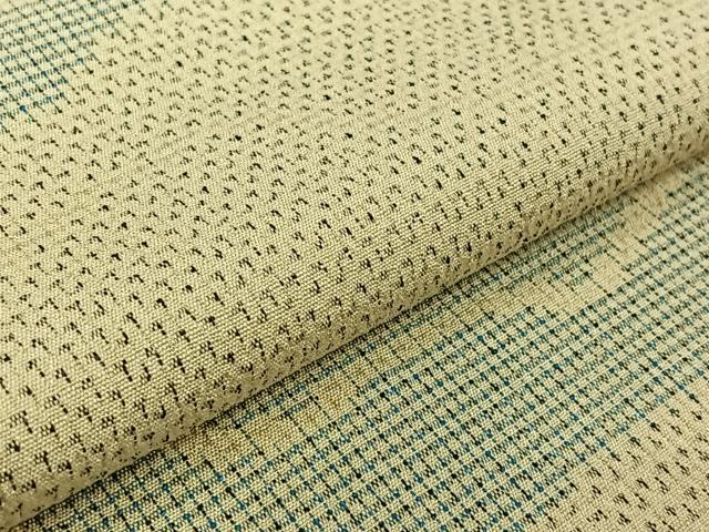 平和屋着物▽お召 単衣 横段文 正絹 逸品 AABJ9829jh