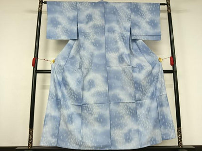平和屋着物▽小紋　単衣　樹林文　暈し染め　洗える着物　AABJ9830jh