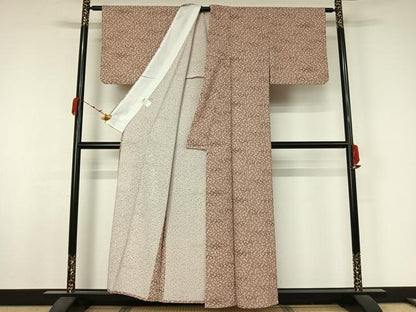 平和屋着物▽小紋　単衣　花尽くし文　さんび謹製　洗える着物　AABJ9835jh