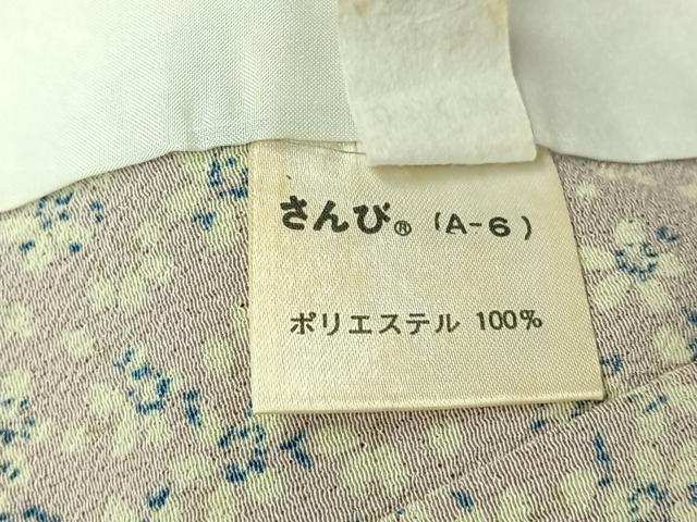 平和屋着物▽小紋　単衣　花尽くし文　さんび謹製　洗える着物　AABJ9835jh