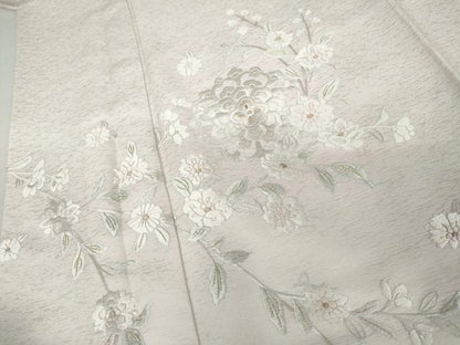 平和屋着物●訪問着　総刺繍　正倉院枝花文　暈し染め　金糸　さが美扱い　正絹　逸品　AABJ9841cs