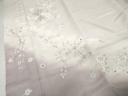 平和屋着物●訪問着　総刺繍　正倉院枝花文　暈し染め　金糸　さが美扱い　正絹　逸品　AABJ9841cs