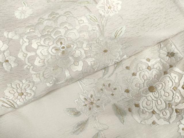 平和屋着物●訪問着　総刺繍　正倉院枝花文　暈し染め　金糸　さが美扱い　正絹　逸品　AABJ9841cs