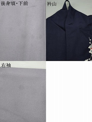 平和屋着物●名門・上野家　四代目 上野真(二代目 上野為二)　訪問着　枝花文　暈し染め　正絹　逸品　AABJ9842cs