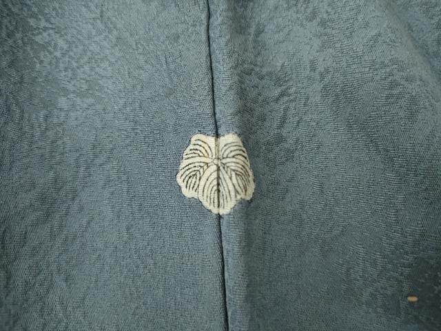 平和屋着物●上質な色無地　舞花地紋　浅縹色　正絹　逸品　AABJ9852cs