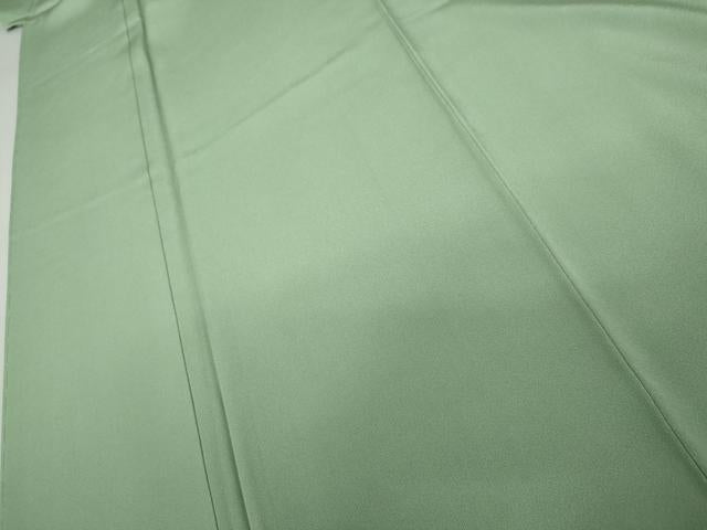 平和屋着物●上質な色無地　薄萌葱色　正絹　逸品　未使用　AABJ9855cs
