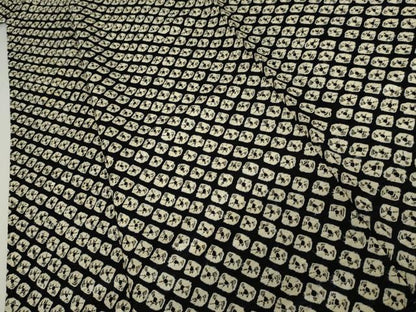 平和屋着物●上質な小紋　総絞り　雲絞り　黒地　正絹　逸品　AABJ9856cs