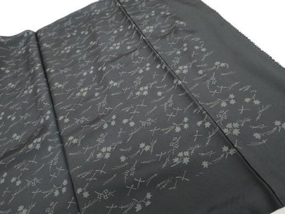 平和屋着物●大変加工の良い総絞り小紋　黒地　正絹　逸品　AABJ9857cs