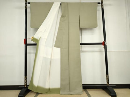 平和屋着物●江戸小紋　松　正絹　逸品　AABJ9860cs