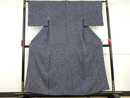 平和屋着物●上質な小紋　総絞り　正絹　逸品　AABJ9861cs