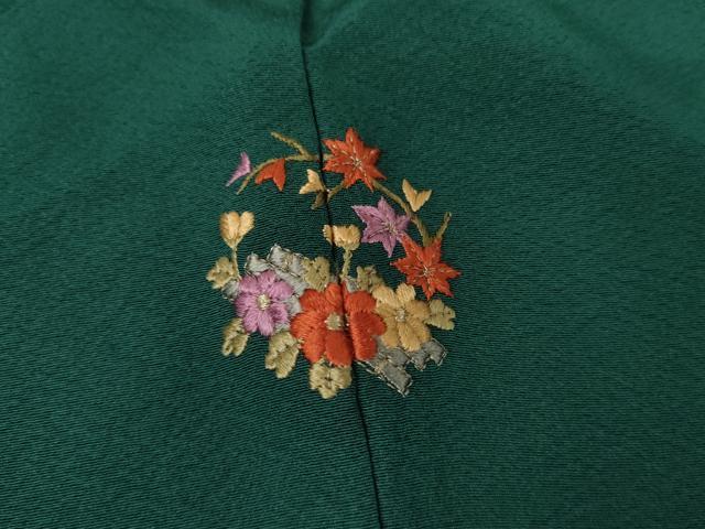 平和屋着物●上質な色無地　鉄色　ロング丈　正絹　逸品　AABJ9868cs