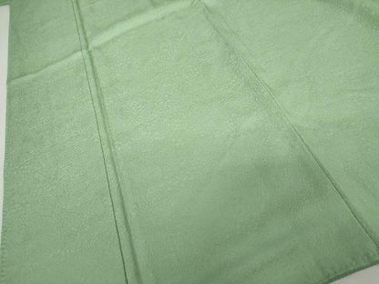 平和屋着物●上質な色無地　琳派文様　薄萌葱色　反端付き　正絹　逸品　AABJ9870cs
