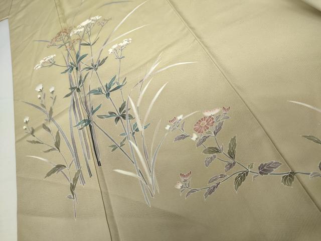 平和屋着物●訪問着　友禅　作家物　順　女郎花　おみなえし　暈し染め　正絹　逸品　AABJ9878cs