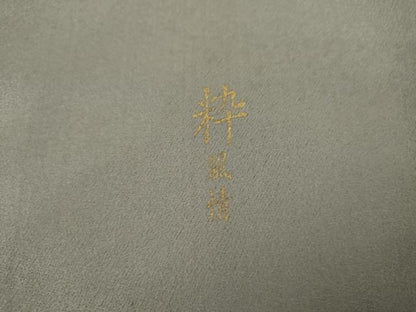 平和屋着物●訪問着　枠風情　枝花文　蔦の葉シルエット　暈し染め　銀彩　ロング丈　正絹　逸品　AABJ9881cs