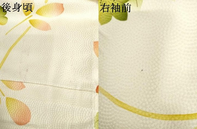 平和屋着物●上質な小紋　草花文　金彩　正絹　逸品　AABJ9882cs
