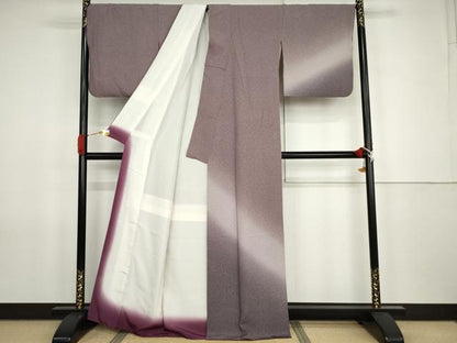 平和屋着物●訪問着　霞文　暈し染め　正絹　逸品　AABJ9892cs