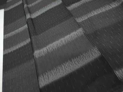 平和屋着物●上質な小紋　横段文　正絹　逸品　AABJ9894cs