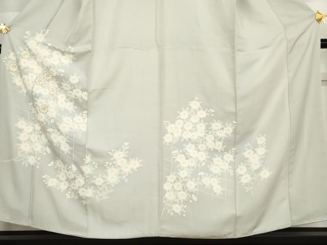 平和屋着物●訪問着　駒刺繍　枝花文　高島屋扱い　正絹　逸品　AABJ9901cs