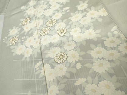平和屋着物●訪問着　駒刺繍　枝花文　高島屋扱い　正絹　逸品　AABJ9901cs