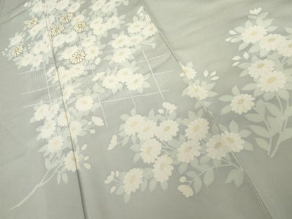 平和屋着物●訪問着　駒刺繍　枝花文　高島屋扱い　正絹　逸品　AABJ9901cs