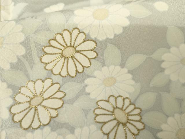 平和屋着物●訪問着　駒刺繍　枝花文　高島屋扱い　正絹　逸品　AABJ9901cs