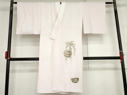 平和屋着物●長襦袢　袷　雪輪京風景文　金彩　さが美扱い　正絹　逸品　未使用　AABJ9904cs
