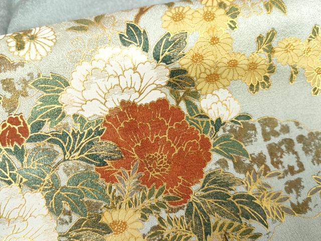 平和屋着物●訪問着　花車文　暈し染め　金彩　正絹　逸品　AABJ9906cs