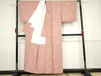 平和屋着物●小紋師　資幸　江戸小紋　花丸文　正絹　逸品　AABJ9907cs