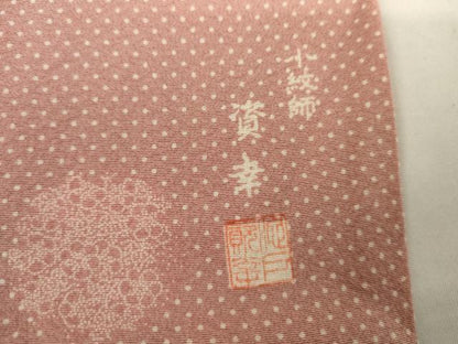 平和屋着物●小紋師　資幸　江戸小紋　花丸文　正絹　逸品　AABJ9907cs