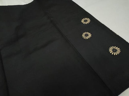 平和屋着物●訪問着　舞花文　黒地　正絹　逸品　AABJ9910cs