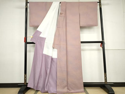 平和屋着物●上質な小紋　霞文　暈し染め　正絹　逸品　AABJ9916cs