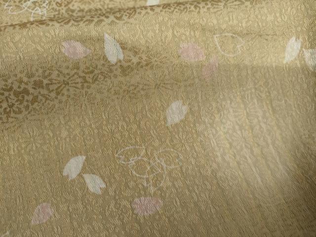 平和屋着物●上質な小紋　ほたる暈し　舞桜文　さが美扱い　正絹　逸品　AABJ9917cs