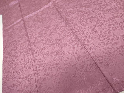 平和屋着物●上質な色無地　花唐草地紋　菖蒲色　さが美扱い　正絹　逸品　AABJ9918cs