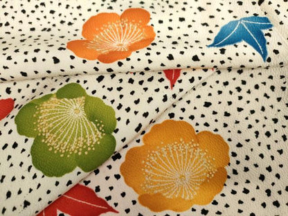 平和屋着物●上質な小紋　吹寄せ花文　金彩　正絹　逸品　AABJ9920cs
