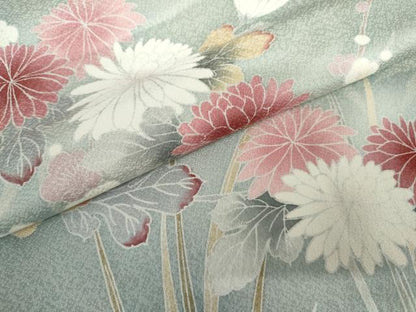 平和屋着物●訪問着　友禅　枝花文　暈し染め　正絹　逸品　AABJ9921cs