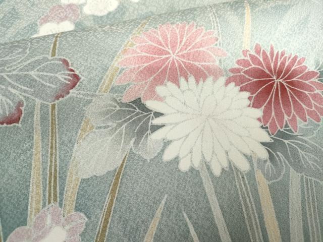 平和屋着物●訪問着　友禅　枝花文　暈し染め　正絹　逸品　AABJ9921cs