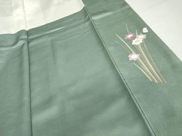 平和屋着物●訪問着　友禅　枝花文　暈し染め　正絹　逸品　AABJ9921cs