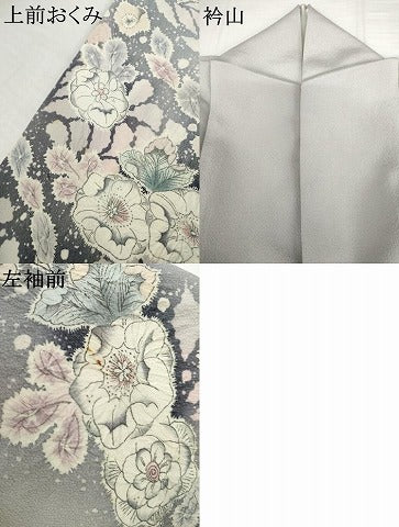 平和屋着物●訪問着　辻が花　絞り　暈し染め　正絹　逸品　AABJ9923cs
