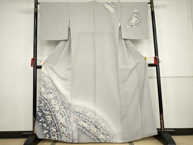平和屋着物●訪問着　辻が花　絞り　暈し染め　正絹　逸品　AABJ9923cs