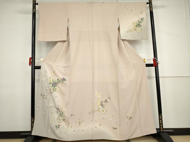 平和屋着物●訪問着　花車文　暈し染め　正絹　逸品　AABJ9932cs