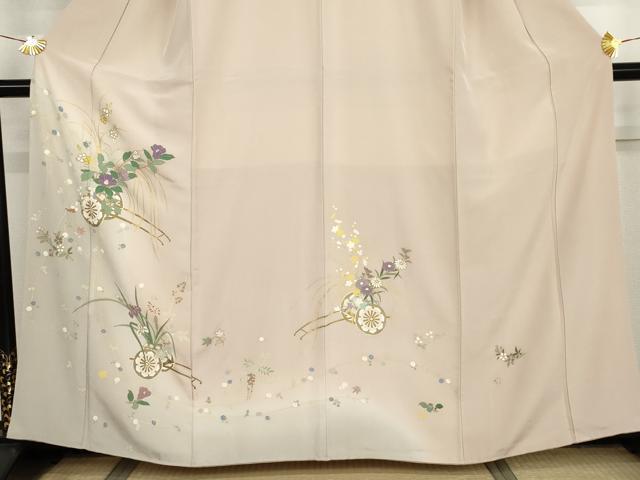 平和屋着物●訪問着　花車文　暈し染め　正絹　逸品　AABJ9932cs