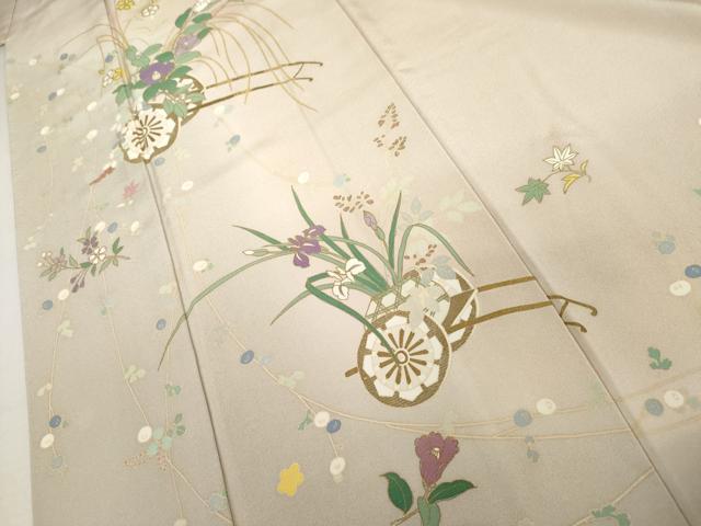 平和屋着物●訪問着　花車文　暈し染め　正絹　逸品　AABJ9932cs