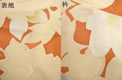 平和屋着物●上質な小紋　地紋起こし　草花文　正絹　逸品　AABJ9934cs