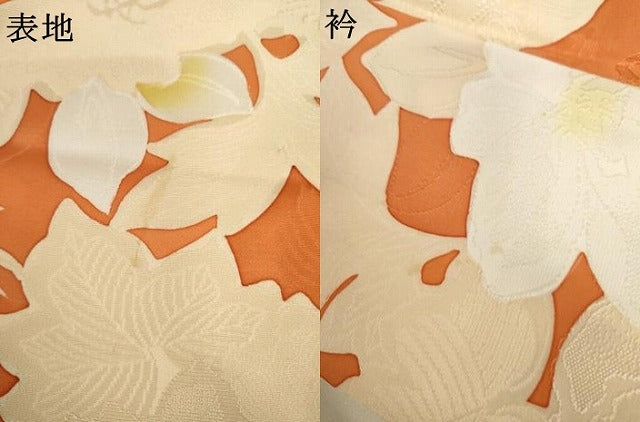 平和屋着物●上質な小紋　地紋起こし　草花文　正絹　逸品　AABJ9934cs