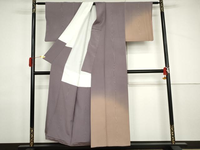 平和屋着物●訪問着　霞文　暈し染め　正絹　逸品　AABJ9939cs