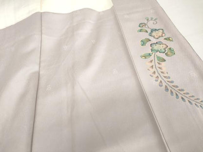 平和屋着物●訪問着　辻が花　雪輪重ね草花文　金彩　正絹　逸品　AABJ9945cs