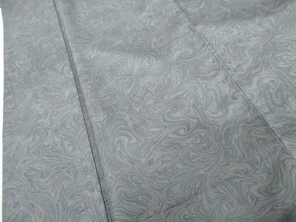 平和屋着物●上質な小紋　紬地　墨流し文様　正絹　逸品　AABJ9953cs