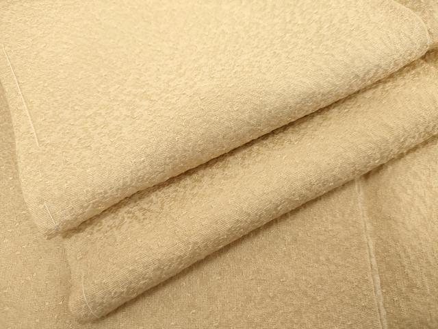 平和屋着物●本草木染作家　瑞鳳　色無地　紋意匠　薄香色　正絹　逸品　未使用　AABJ9966cs