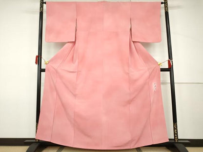 平和屋着物●染色作家　斉藤三才　小紋　霞文　暈し染め　正絹　逸品　AABJ9978cs